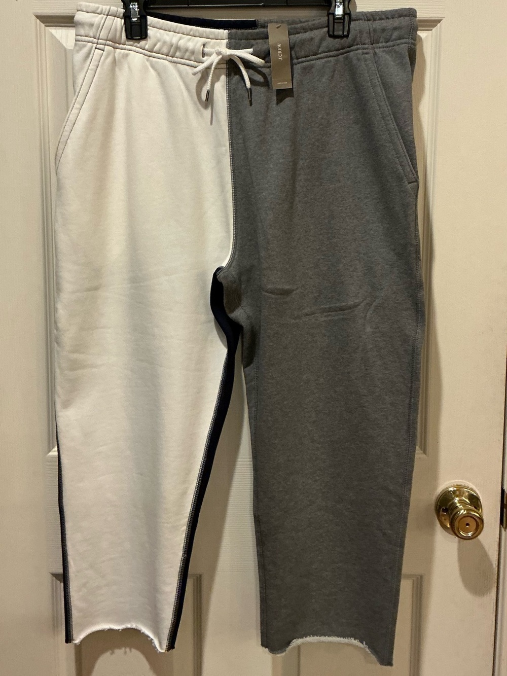 J. Crew NWT Multi Crop Sweat Pants Streetwear Relaxed Grunge Loungewear Gym LG